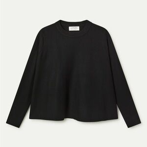 Compania Fantastica Black Long Sleeve Flared A Line Women's Top